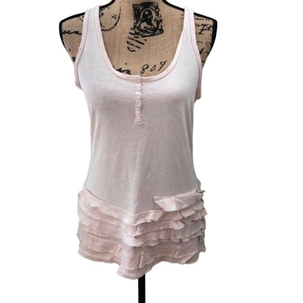 J. Crew Ruffle Hem Rosette Tank